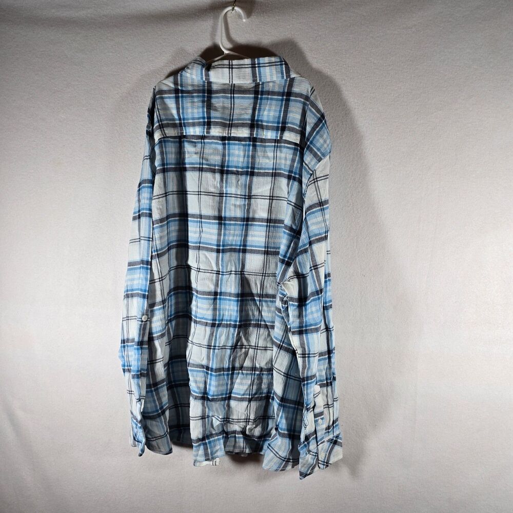 North River Outfitters Womens Size 2XL Plaid Button Down Shirt Blue Gray New - Picture 9 of 13